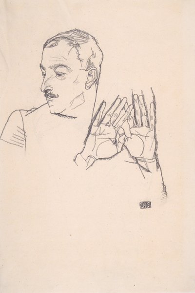 Portrait of Arthur Roessler by Egon Schiele